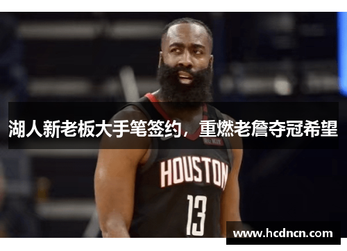 湖人新老板大手笔签约，重燃老詹夺冠希望